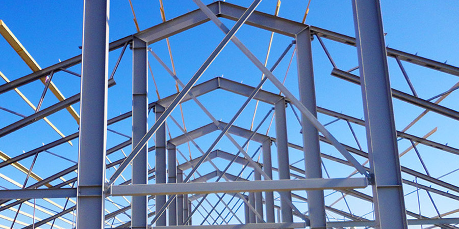 Temahallen, stålstommar